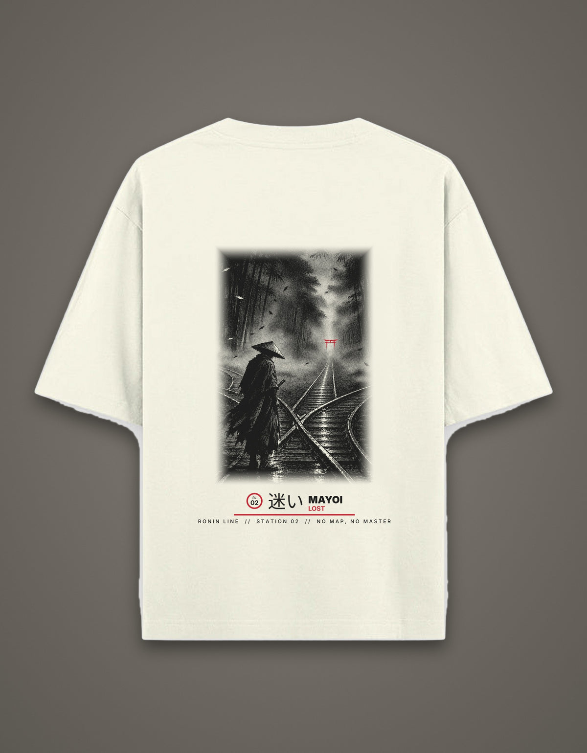 RL02 迷い Lost — Oversized Tee · White