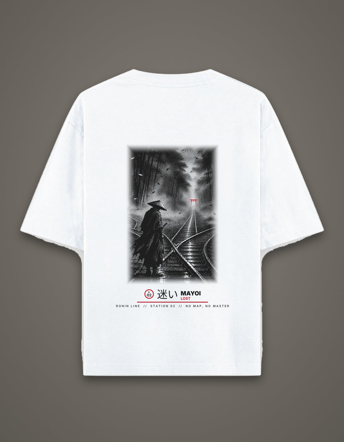 RL02 迷い Lost — Oversized Tee · White