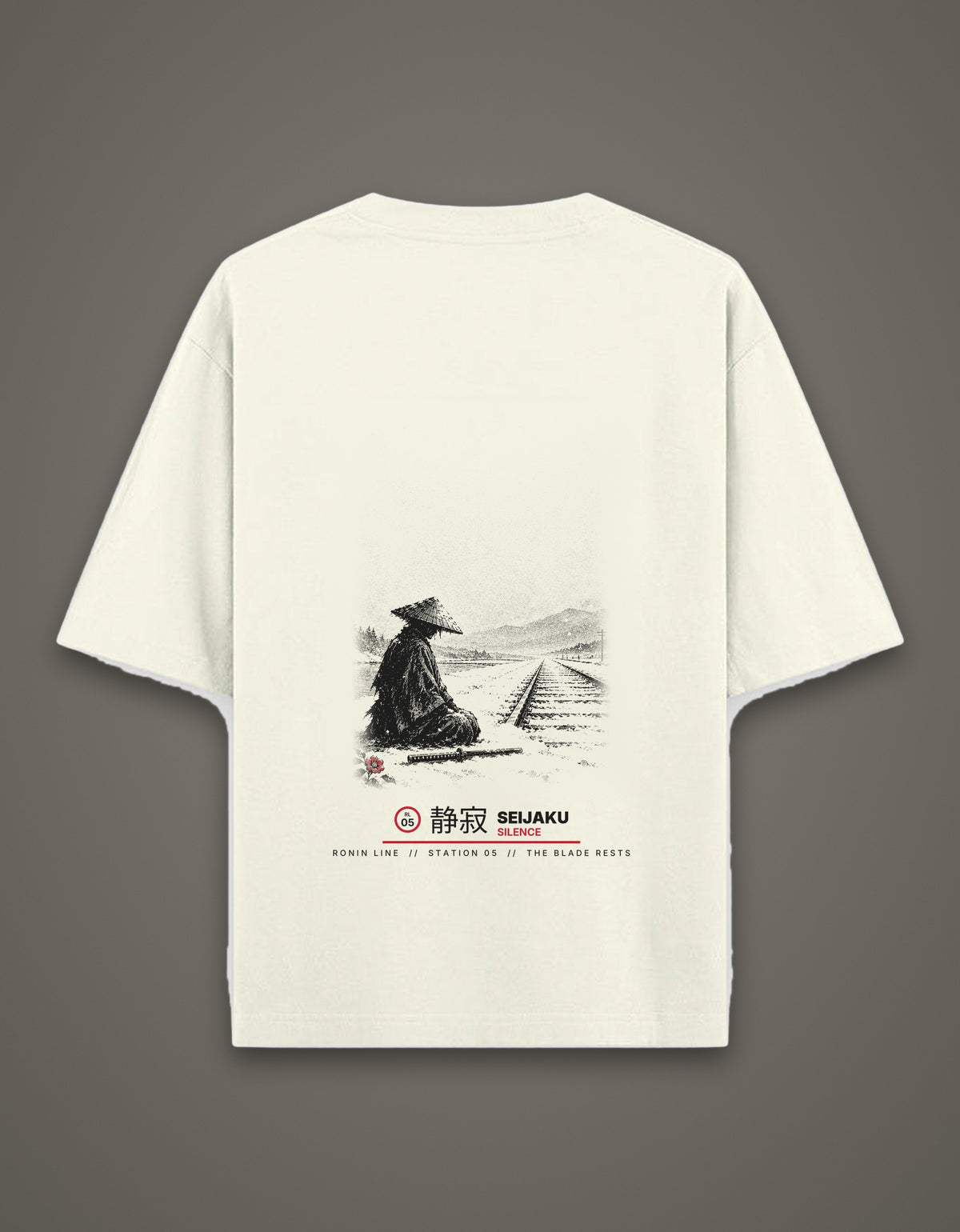 RL05 静寂 Silence — Oversized Tee · White