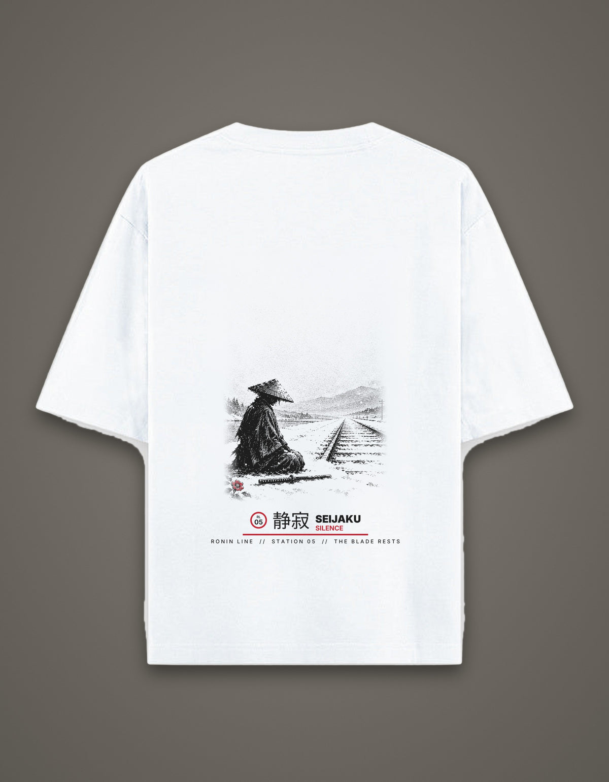 RL05 静寂 Silence — Oversized Tee · White