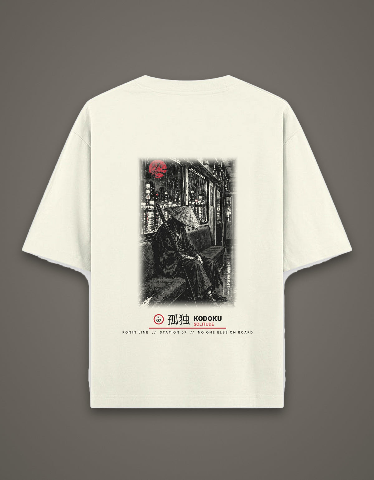 RL07 孤独 Solitude — Oversized Tee · White