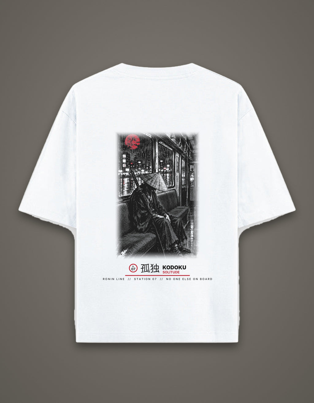 RL07 孤独 Solitude — Oversized Tee · White