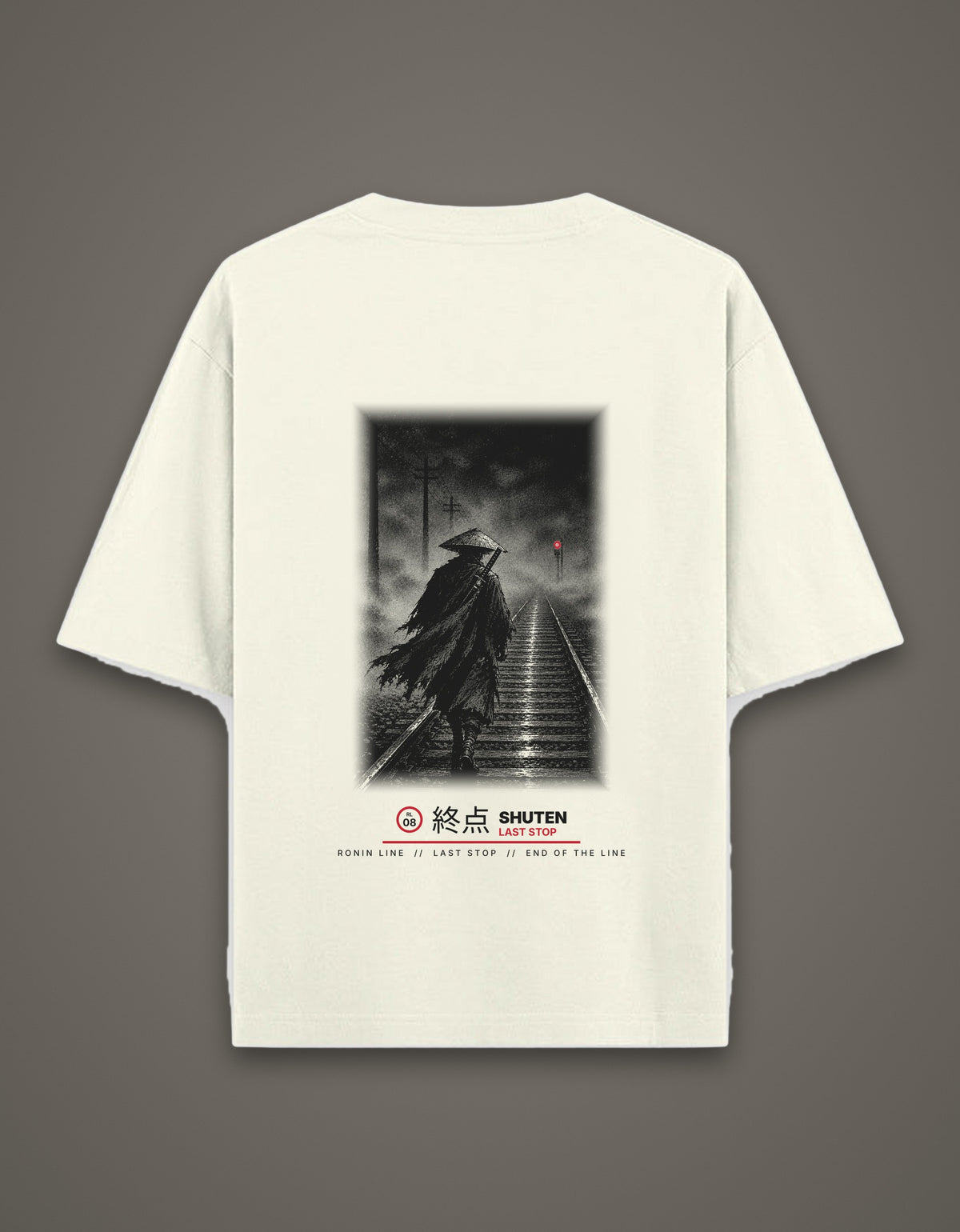 RL08 終点 Last Stop — Oversized Tee · White