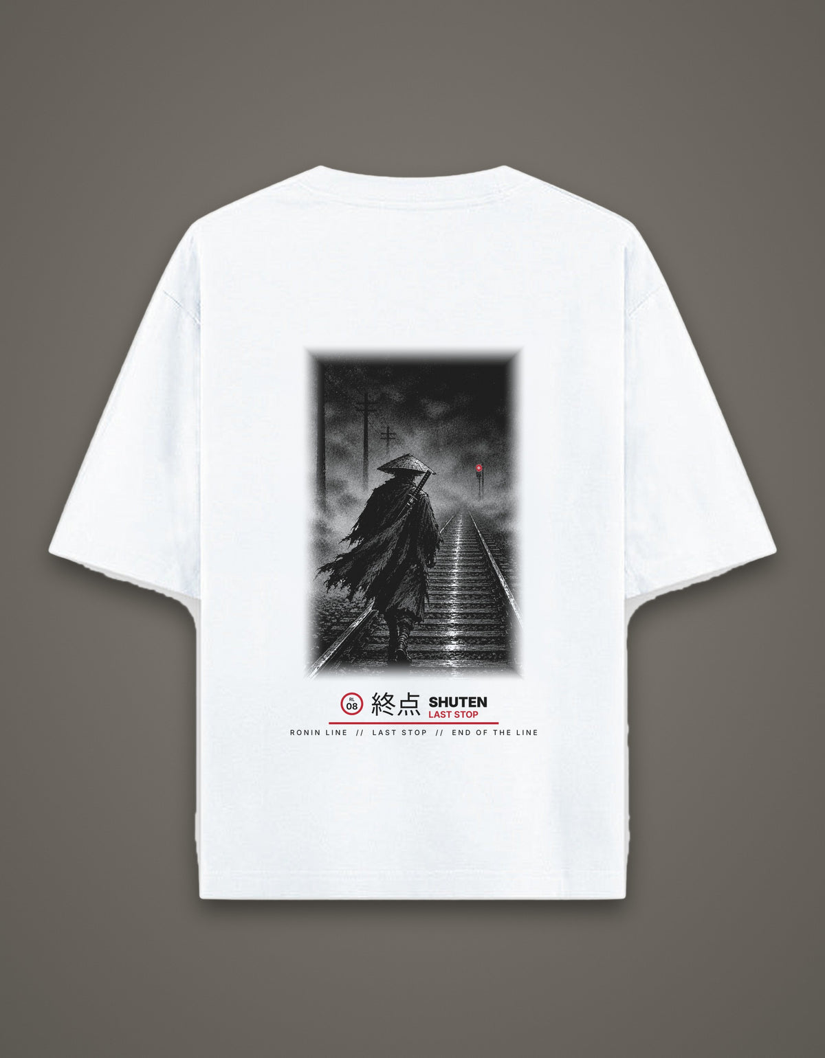 RL08 終点 Last Stop — Oversized Tee · White